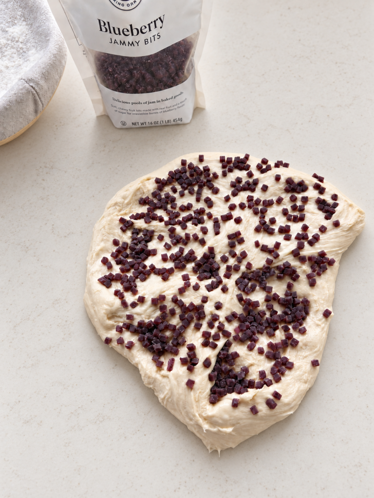 Sourdough dough with King Arthur Baking Blueberry Jammy Bits