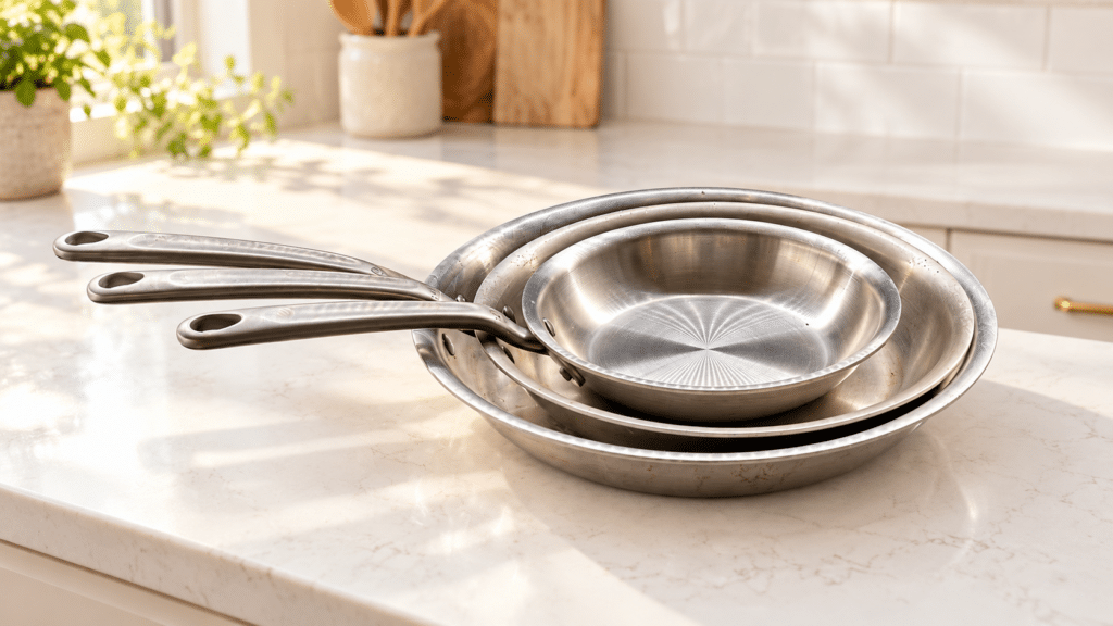 Made In Stainless Clad frying pan set